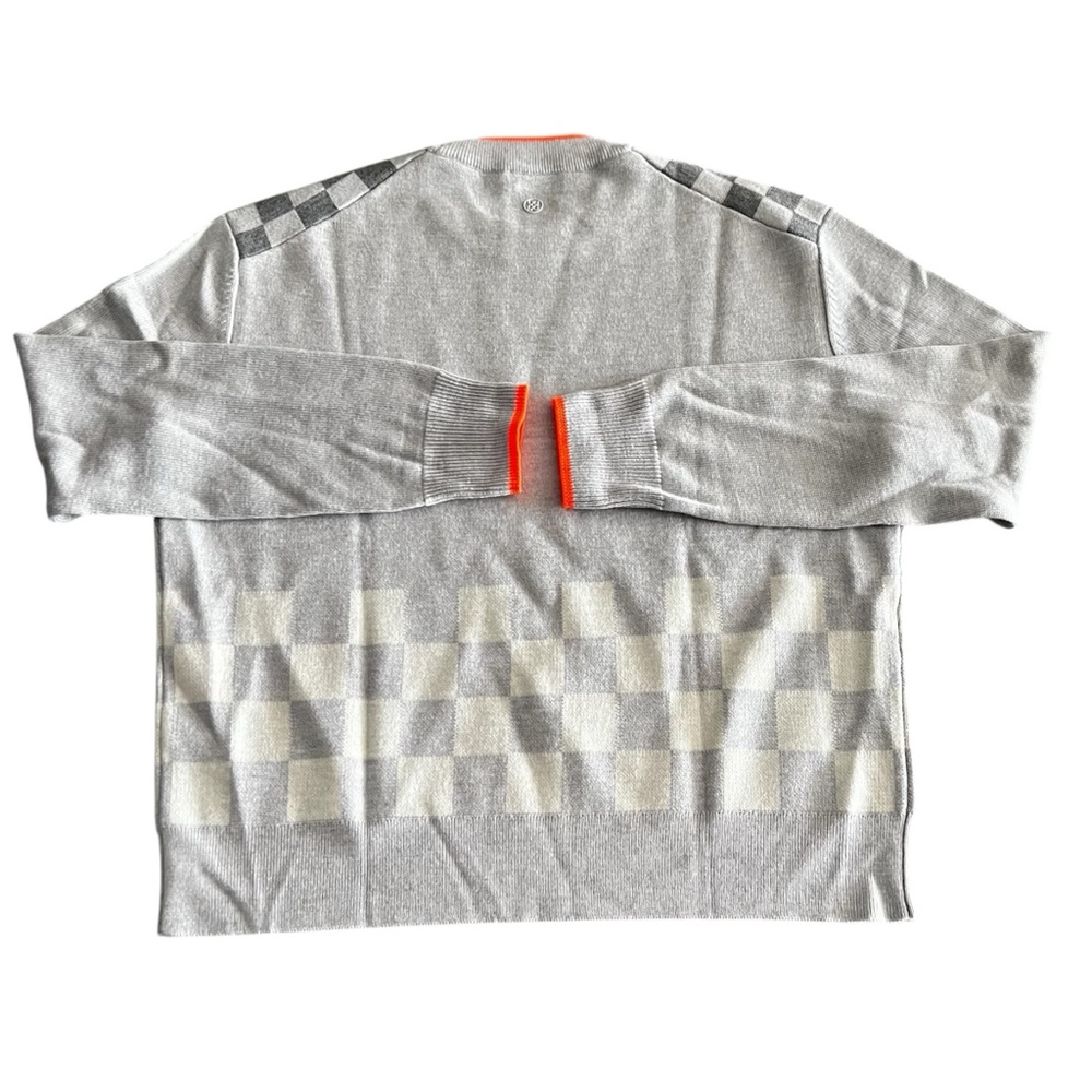 G/FORE Womens Jacquard Checkmate Crewneck Golf Sweater size Large - Picture 9 of 11